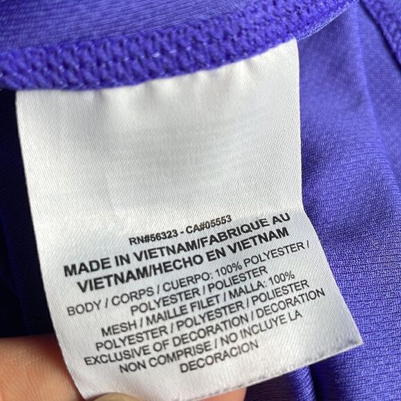 Nike Dri-Fit Purple Athletic Tee with Mesh Accents (Size: Small) - Picture 11 of 11